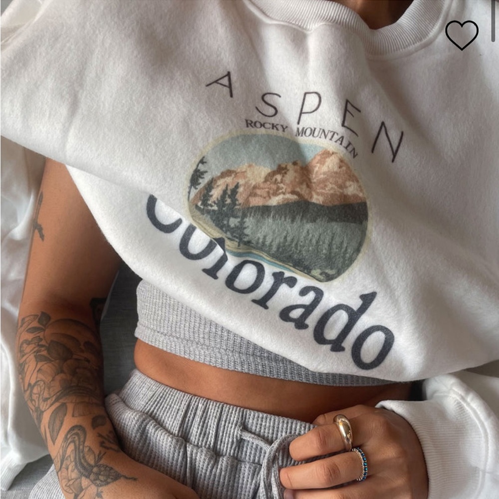 Colorado Oversized Crewneck Sweatshirt White